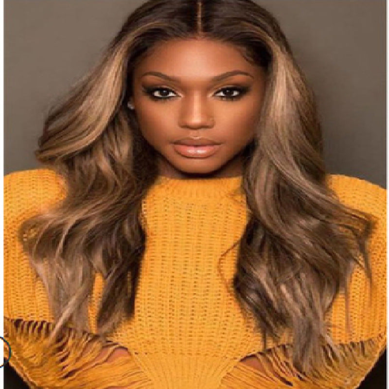 Mid-length Curly Hair Brown Gradient