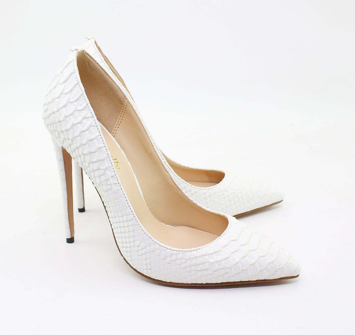 Pointed snake high heels