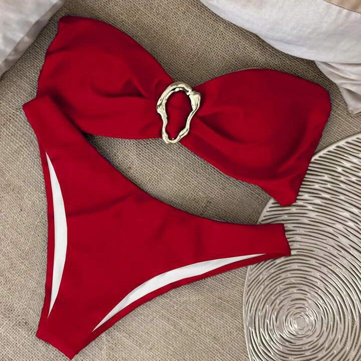 Women's Bikini Tube Top Split