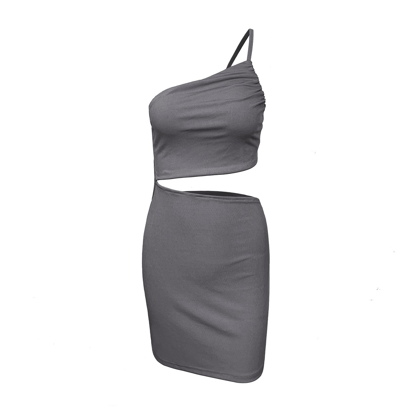 Women's Niche One-shoulder Drawstring Dress With A Sense Of Design