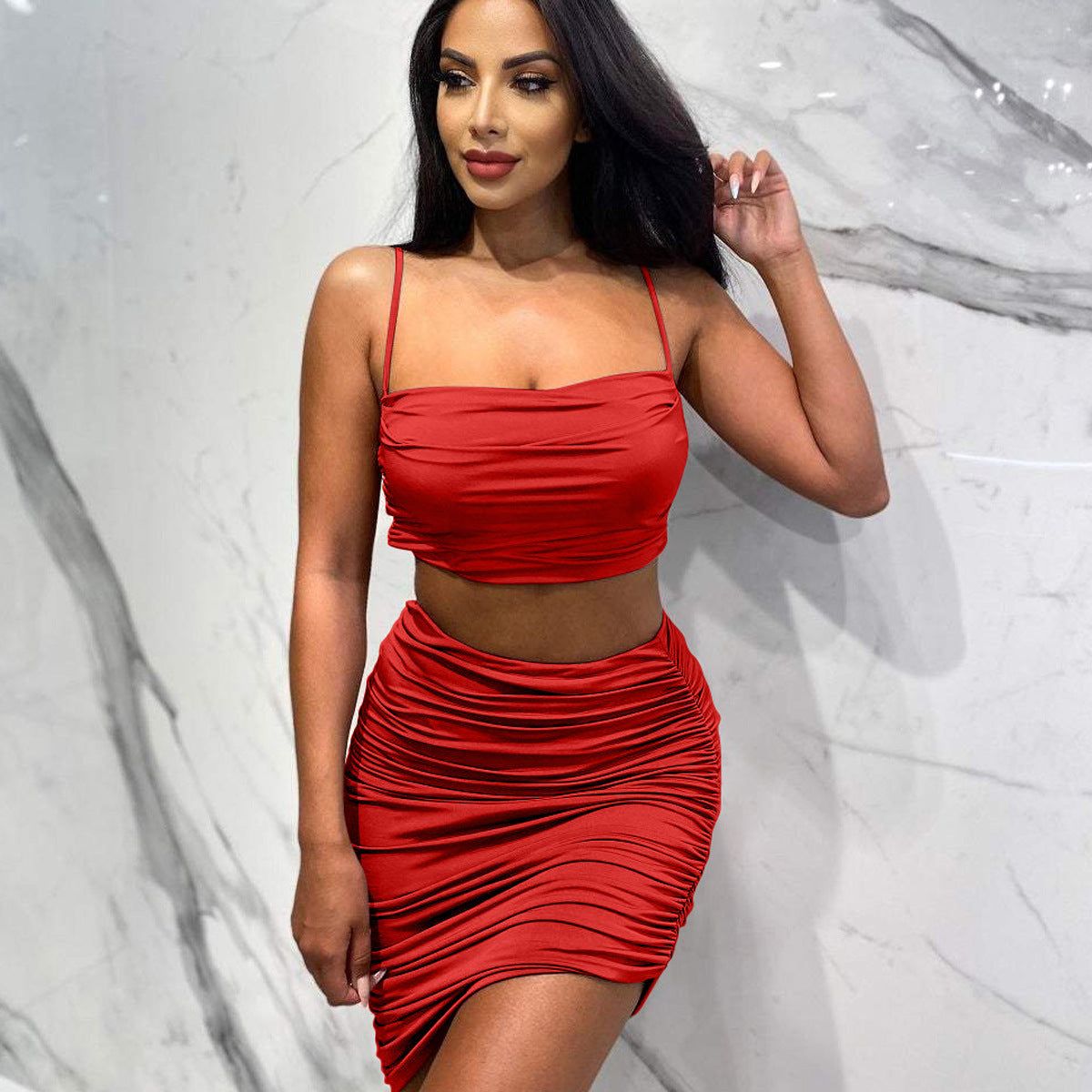 Slender Temperament Fashion Vest Short Skirt Suit