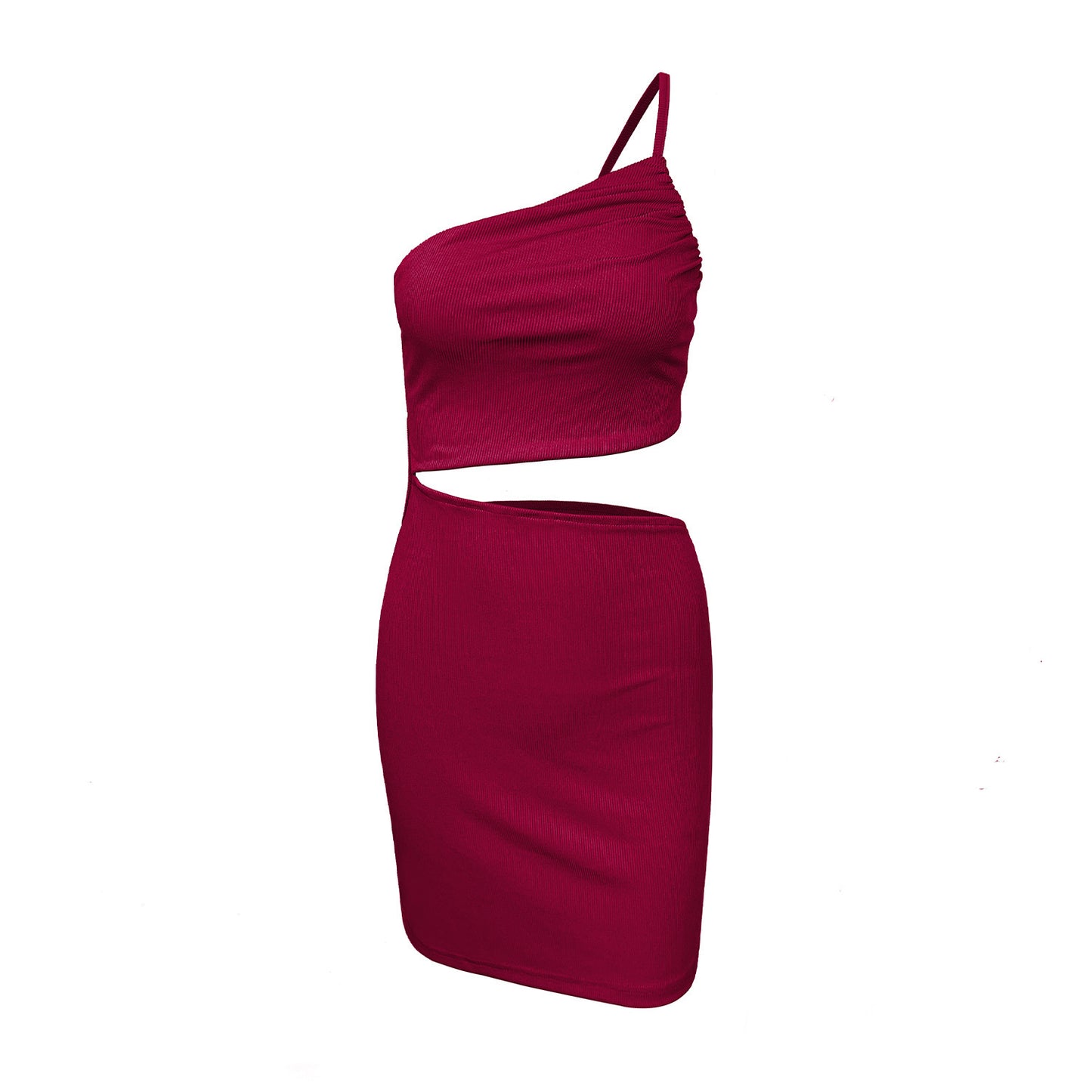 Women's Niche One-shoulder Drawstring Dress With A Sense Of Design
