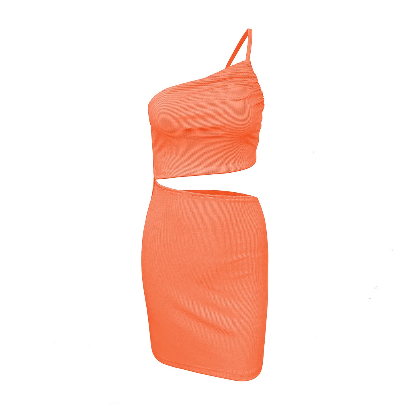 Women's Niche One-shoulder Drawstring Dress With A Sense Of Design