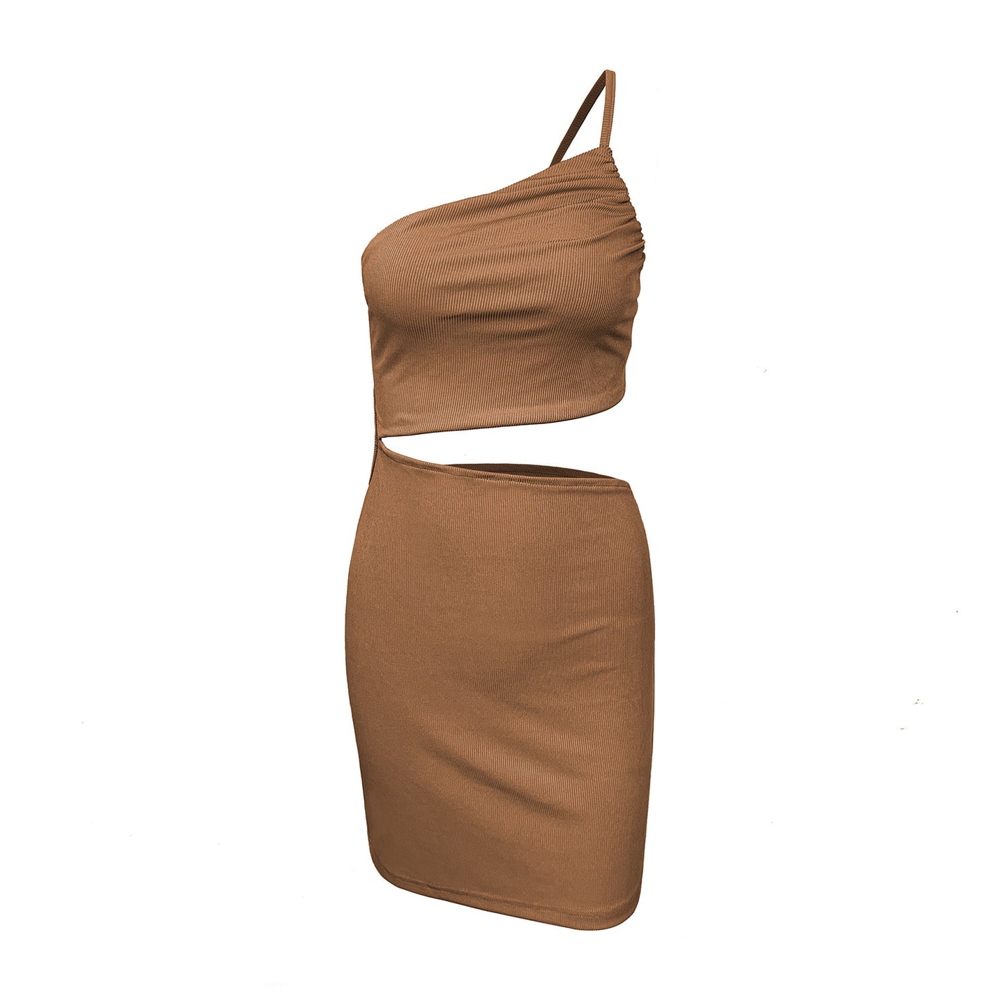 Women's Niche One-shoulder Drawstring Dress With A Sense Of Design