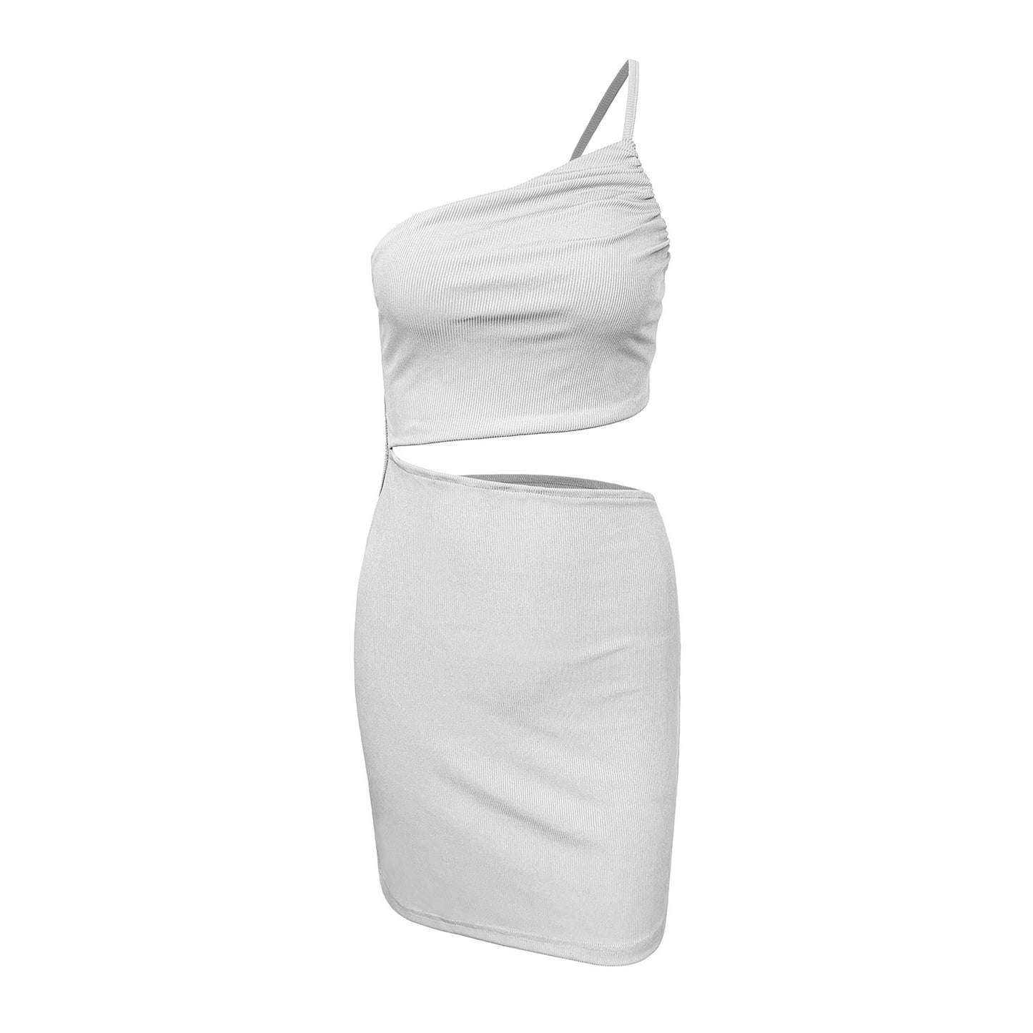 Women's Niche One-shoulder Drawstring Dress With A Sense Of Design