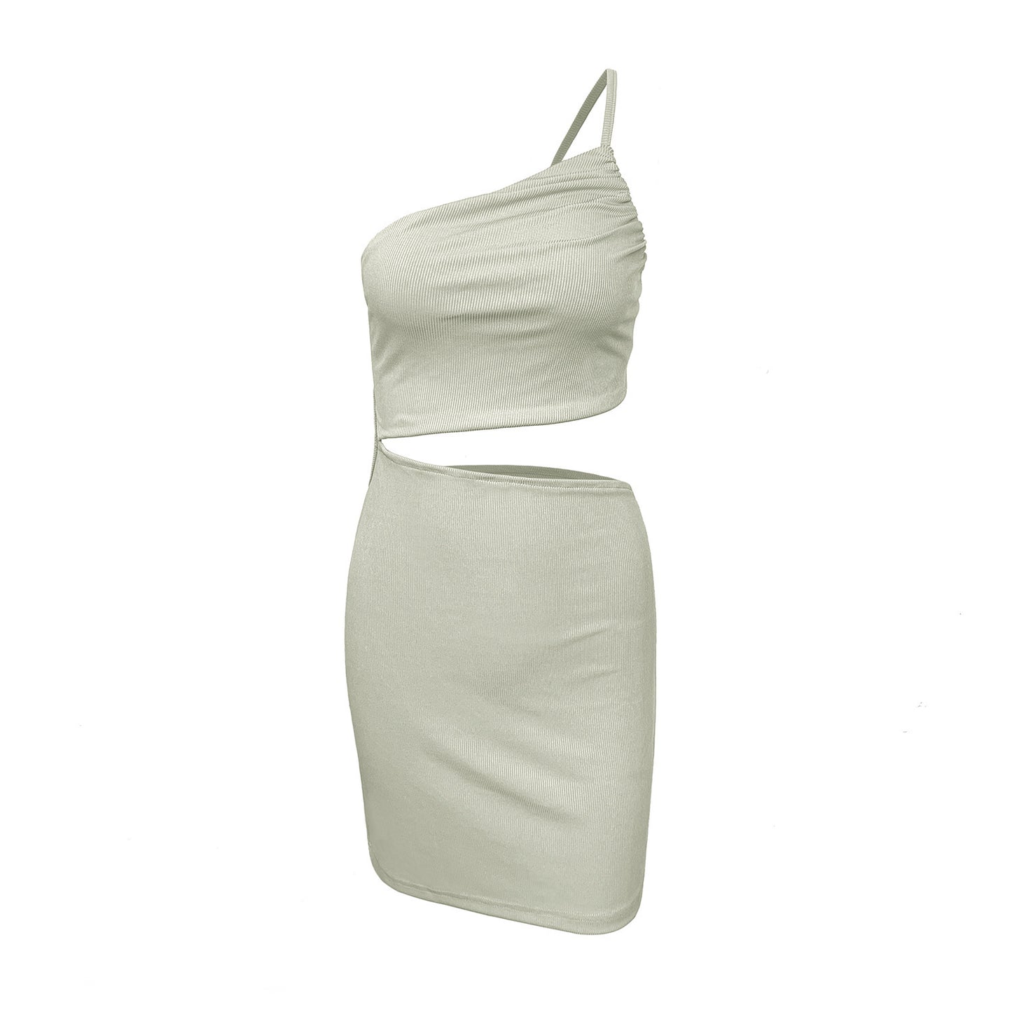 Women's Niche One-shoulder Drawstring Dress With A Sense Of Design