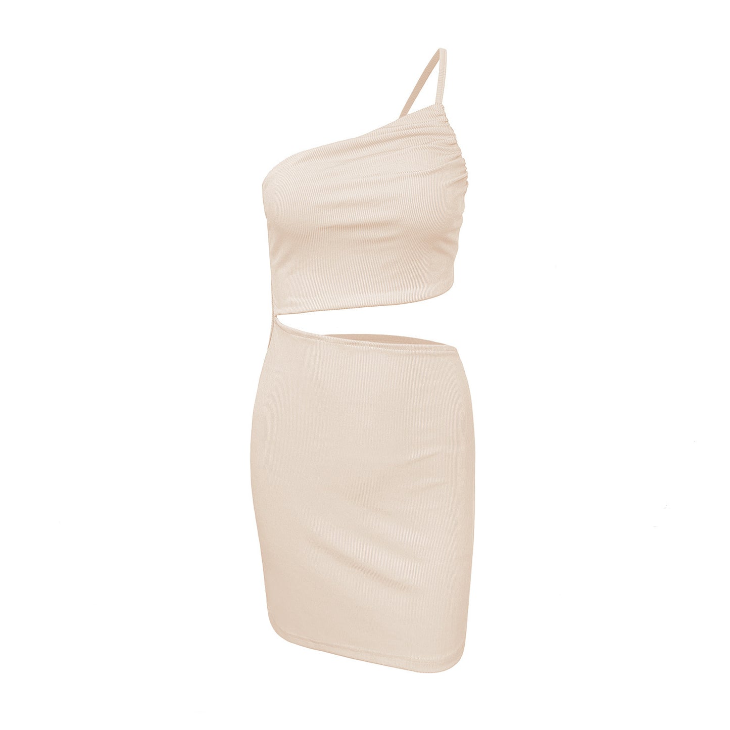 Women's Niche One-shoulder Drawstring Dress With A Sense Of Design