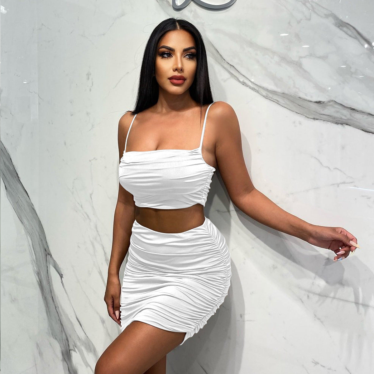 Slender Temperament Fashion Vest Short Skirt Suit