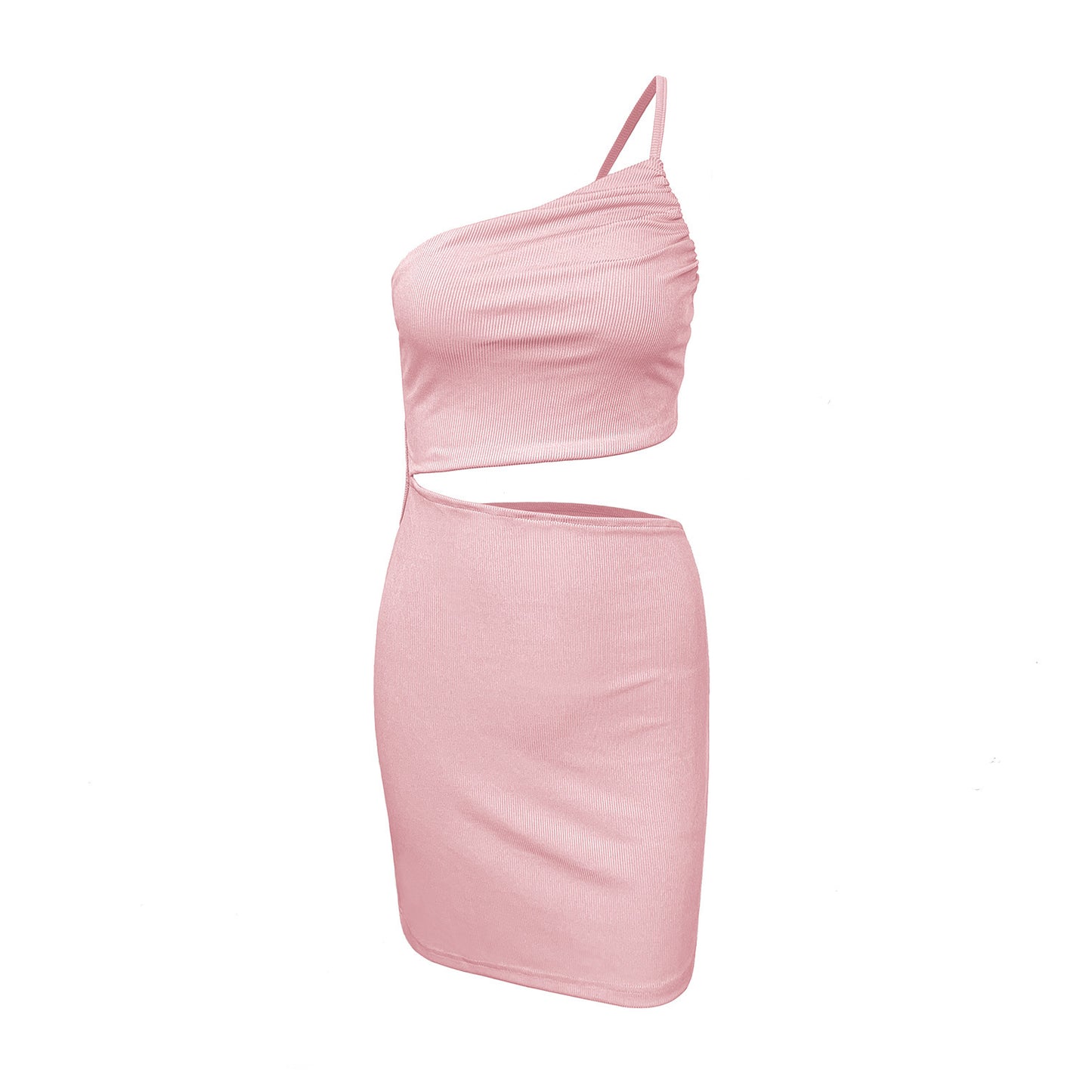Women's Niche One-shoulder Drawstring Dress With A Sense Of Design