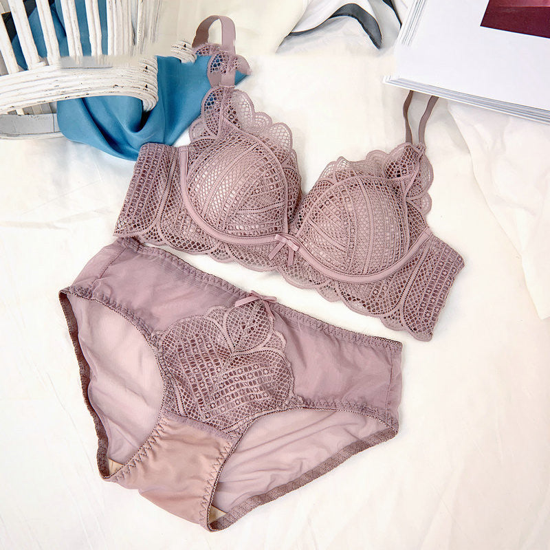 Women's Small Chest Thickening Bra Without Steel Ring Adjustable Type 3 4 Wen Bra