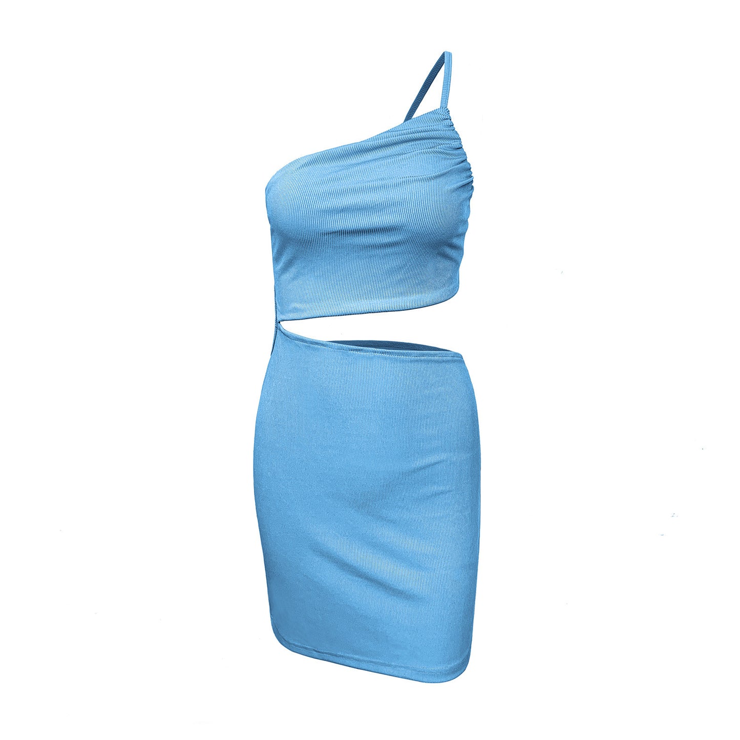 Women's Niche One-shoulder Drawstring Dress With A Sense Of Design
